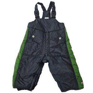 Mexx Infant Snow Bib Overalls 9-12M Polyester Nylon Kids Winter Wear Navy Green